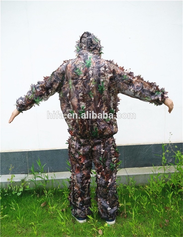 Costumes de Ghillie de feuille de découpe 3D / costume de tireur d'élite Yowie de chasse / costume de ghillie de camouflage