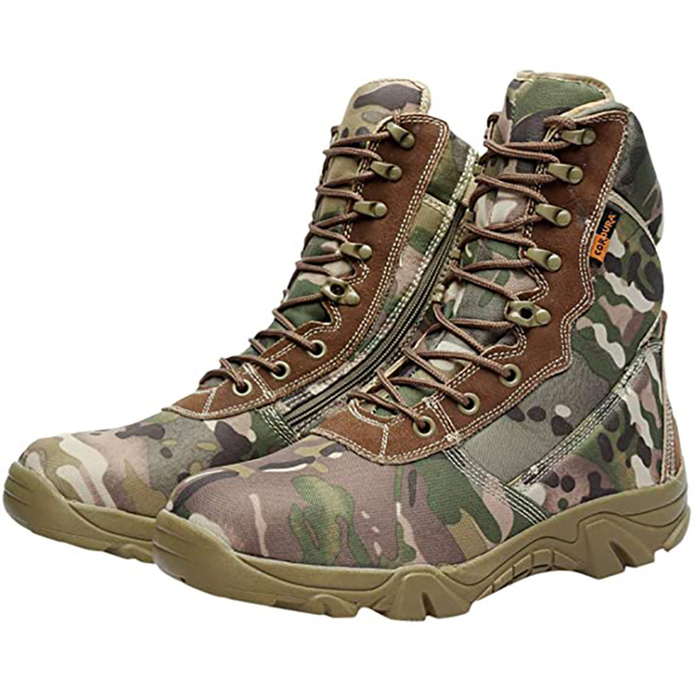 Bottes des forces spéciales Chaussures de plein air Bottes de montagne Desert Delta High Top Bottes tactiques de camouflage militaire