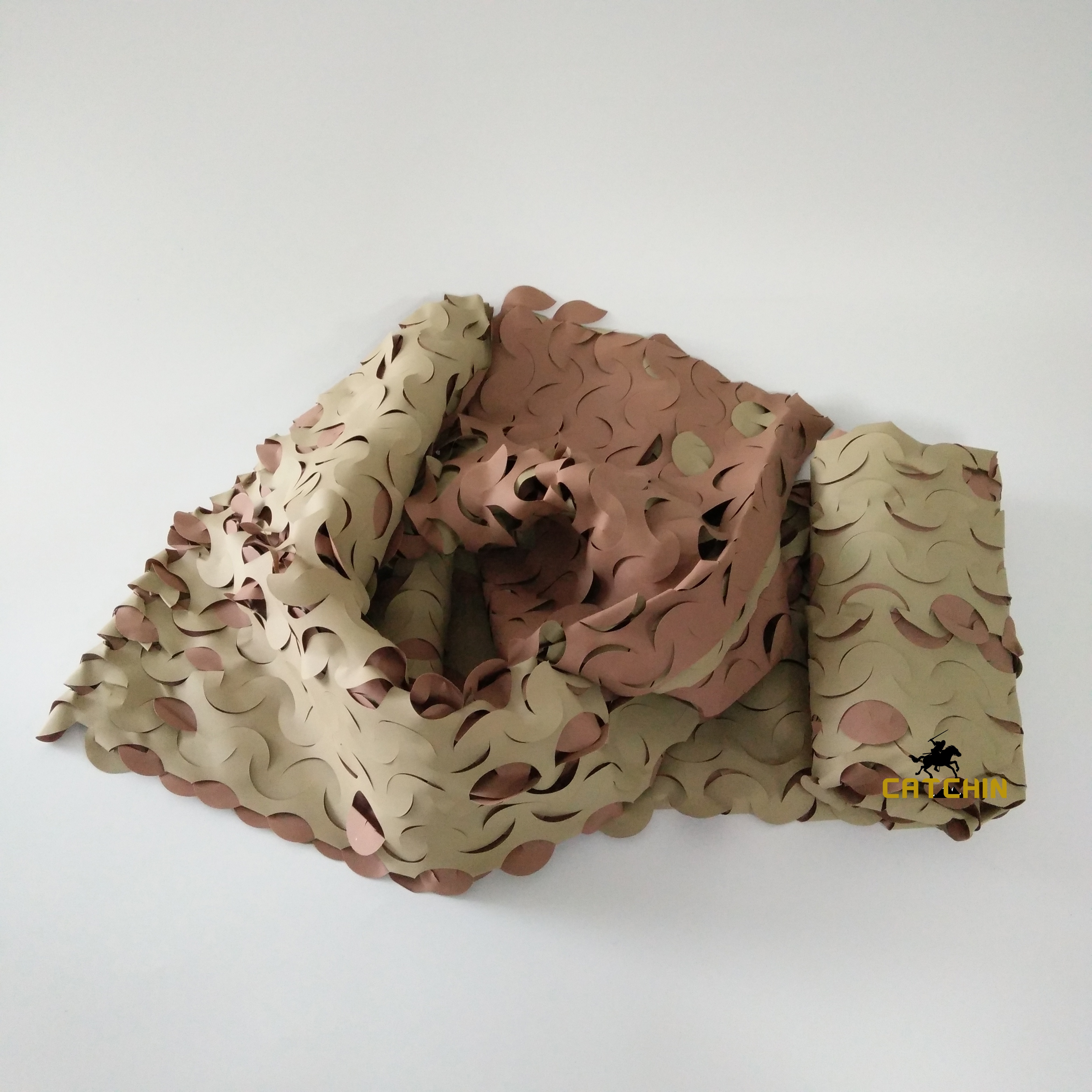 Filet de camouflage de couleur bidirectionnel Marron & Sandy Filet de camouflage Filet de chasse Tissu de camouflage en plage à usage militaire en plein air