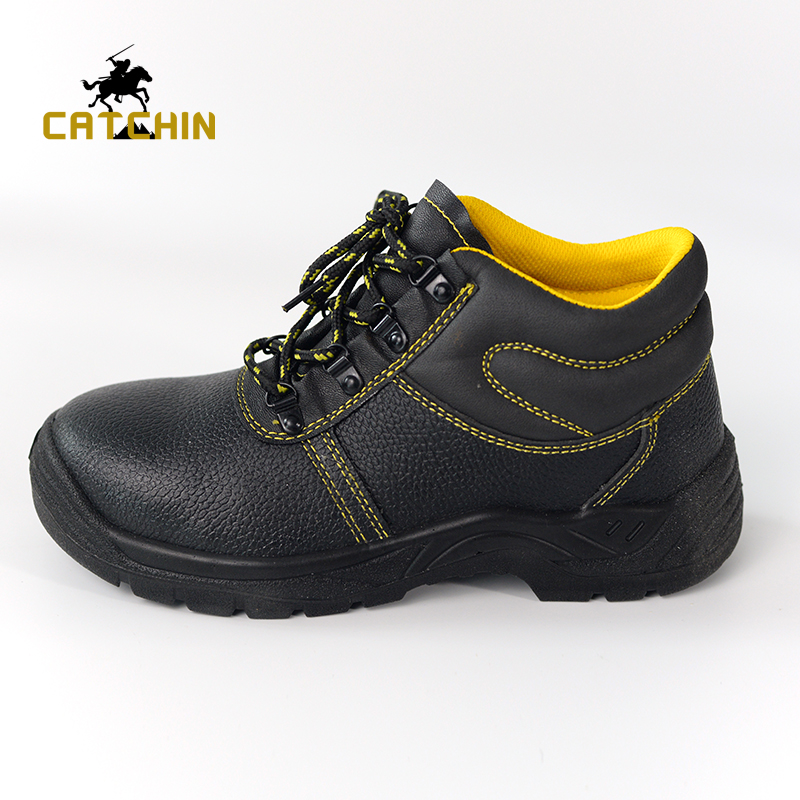 Haute qualité CE étanche en acier Toe Sport Chine travail bottes de sécurité chaussures en cuir véritable bottes de travail en acier orteil bottes de sécurité