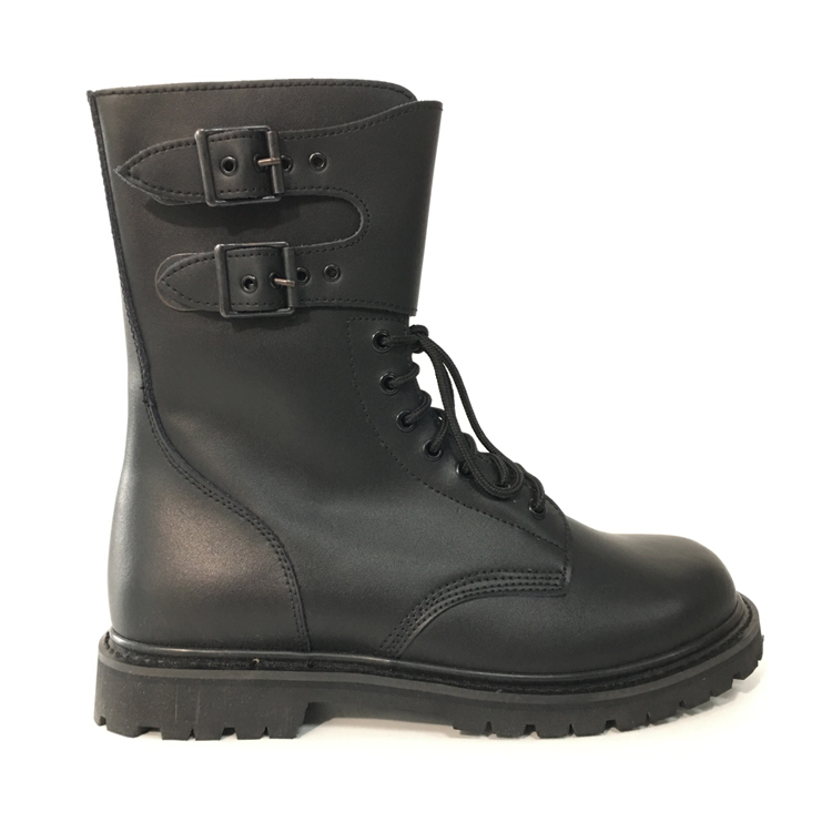 Vente en gros bottes militaires en cuir véritable chaussures de police bottes de combat en cuir complet bottes de l'armée