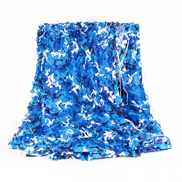 Vente chaude militaire imperméable bleu océan camouflage net rouleau en vrac filet de camouflage pour la décoration de parasol