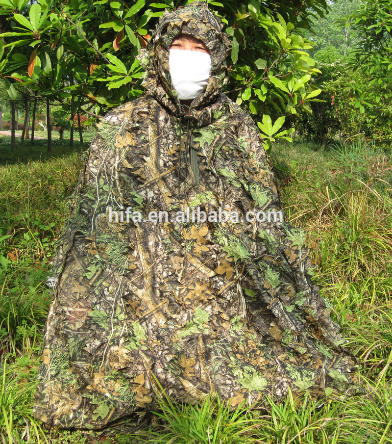 costume de ghillie de feuille de sniper forestier