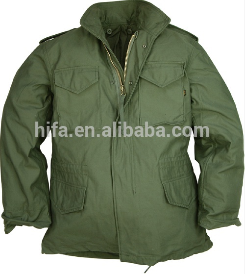 manteau d'hiver veste de terrain militaire m65 imperméable