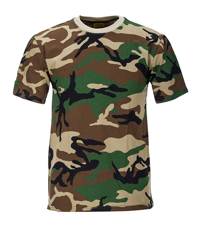 Vente en gros Stock disponible militaire camouflage désert T-shirt numérique armée camo t-shirt